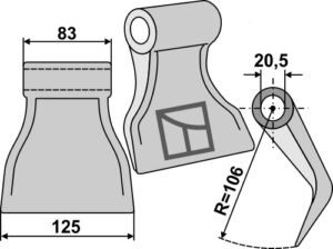 Hammerslagle 125x83mm