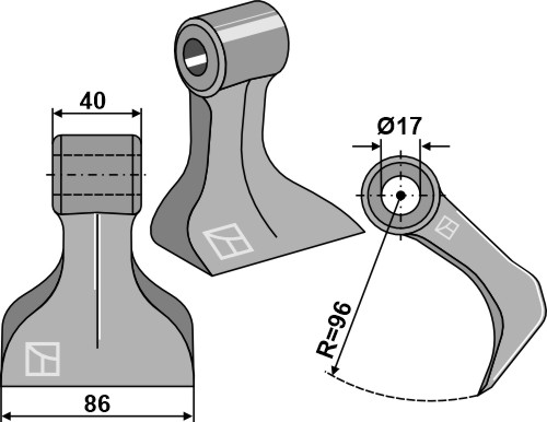 Hammerslagle 86x40mm