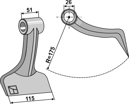 Hammerslagle 115x51mm
