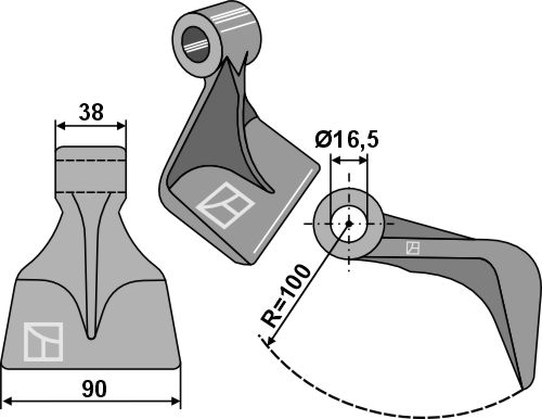 Hammerslagle 90x38mm