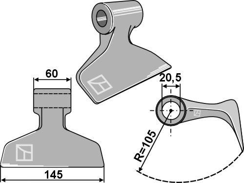Hammerslagle 145x59mm