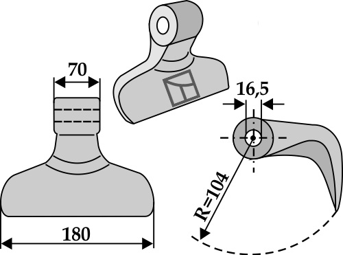 Hammerslagle 180mm 180x70mm