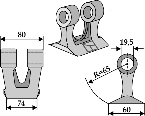 Hammerslagle 74x80mm