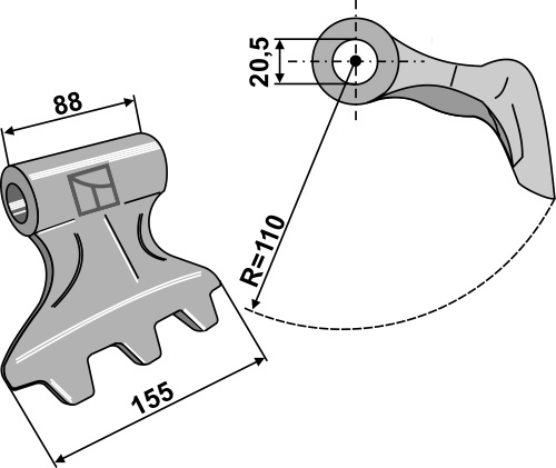 Hammerslagle 155x88mm