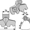 Hammerslagle 155x70mm