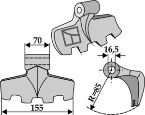 Hammerslagle 155x70mm