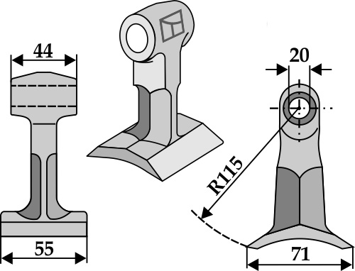 Hammerslagle 55x44mm