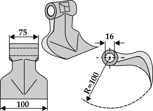 Hammerslagle 100x75mm