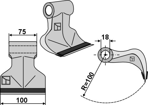 Hammerslagle 100x75mm - PTA