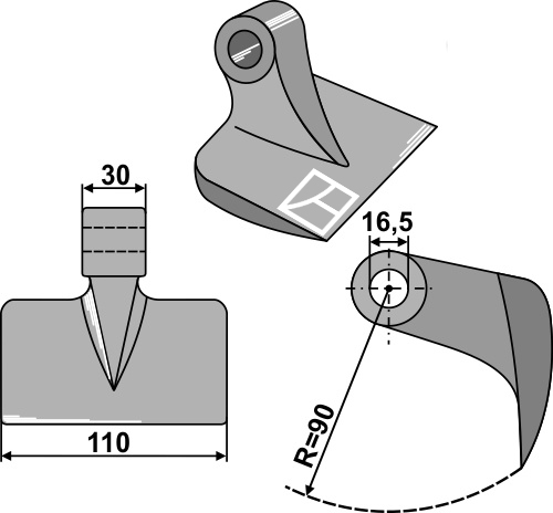 Hammerslagle 110x30mm
