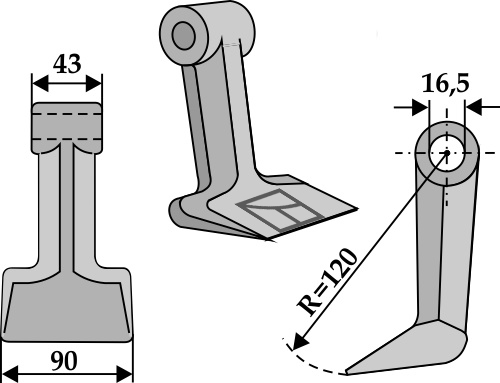 Hammerslagle 90x43mm