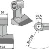Hammerslagle med svejsning 103x54mm