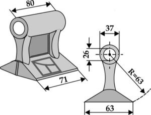 Hammerslagle 71x80mm