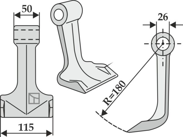 Hammerslagle 115x50mm