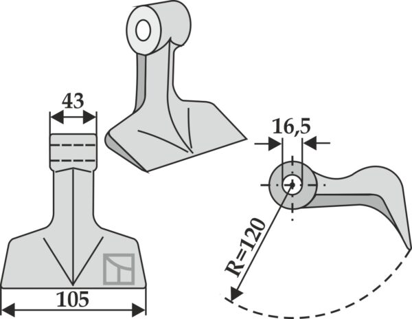 Hammerslagle 105x43mm
