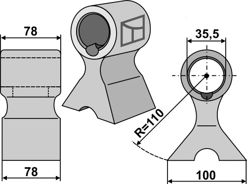 Hammerslagle 78x78mm