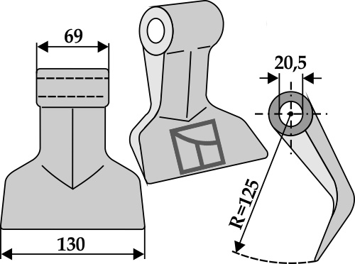Hammerslagle 130x69mm