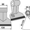 Hammerslagle 130x69mm - PTA