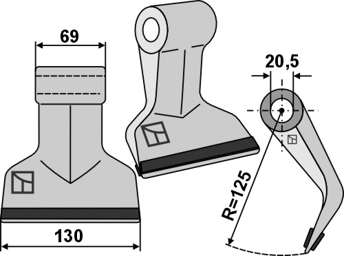 Hammerslagle 130x69mm - PTA