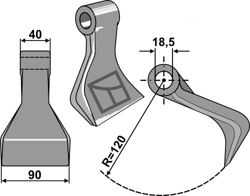 Hammerslagle 90x40mm