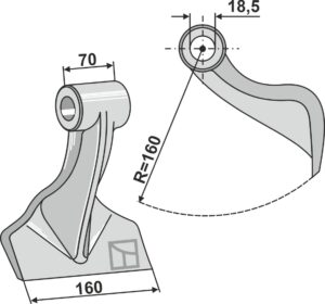 Hammerslagle 160x70mm