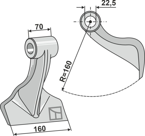 Hammerslagle 160x70mm