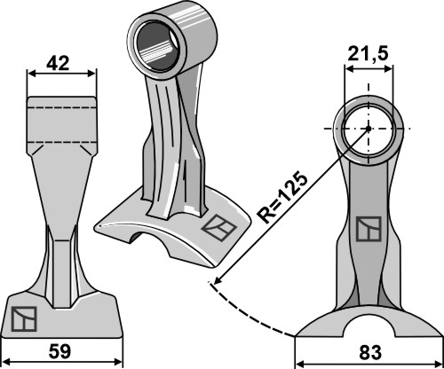 Hammerslagle 59x42mm