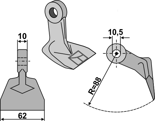 Hammerslagle 62x10mm