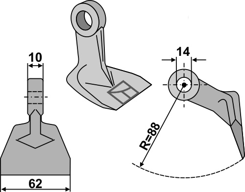 Hammerslagle 62x10mm