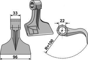 Hammerslagle 96x33mm