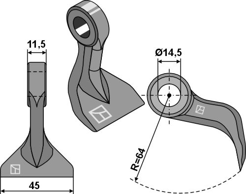 Hammerslagle 45x11,5mm