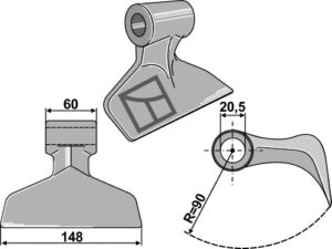 Hammerslagle 148x60mm