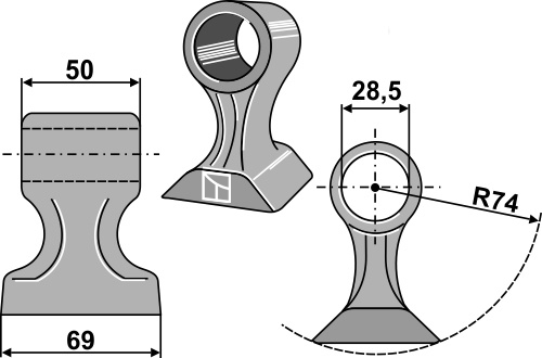 Hammerslagle 69x50mm
