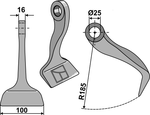 Hammerslagle 100x16mm