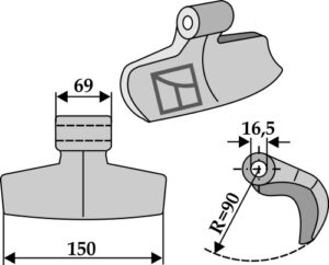 Hammerslagle 150x69mm