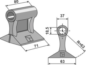 Hammerslagle 71x80mm