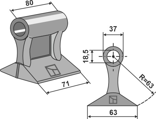 Hammerslagle 71x80mm