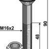 Umbracobolt M16x2x90 - 10.9 m. møtrik