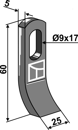 Slagle 60x25mm