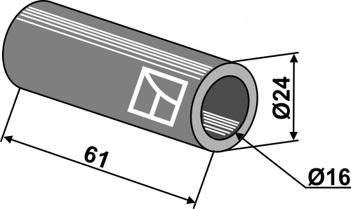 Bøsning 61xØ16xØ24