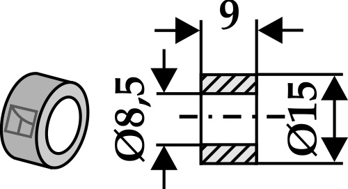 Skive 9xØ8,5xØ15