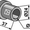 Bøsning indvendig 37xØ17xØ24