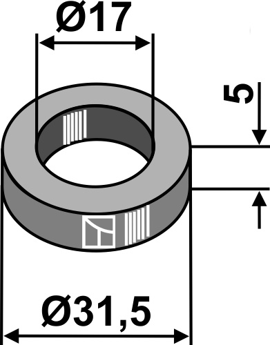 Skive Ø31,5x5xØ17