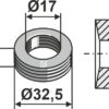 Elastisk skive Ø32,5x6,5xØ17