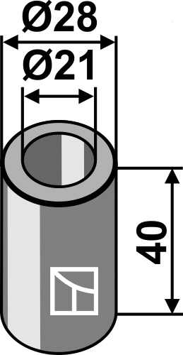 Bøsning 40xØ21xØ28