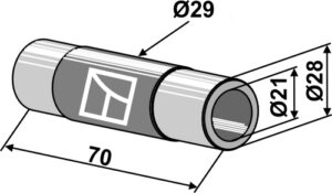 Bøsning 70xØ21xØ28