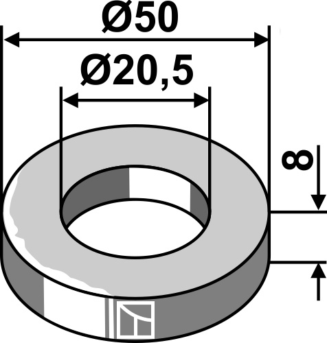 Skive Ø50x8xØ20,5