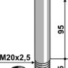 Bolt M20x2,5x120 - 10.9 m. låsemøtrik
