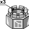 Kronmøtrik M24x3