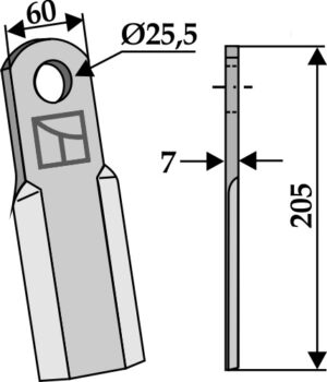 Kniv 205x60mm